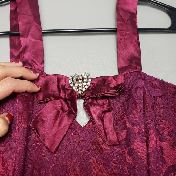 Vintage Next left purple summer mini dress juniors size 3 - Picture 7 of 13